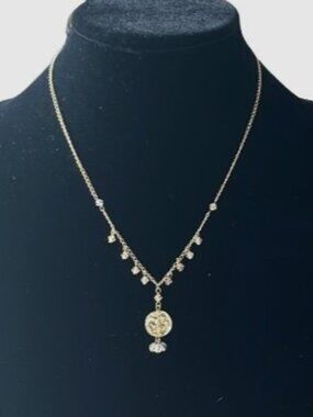 Vintage Style Gold Charm Necklace Dainty Boho Cottagecore
